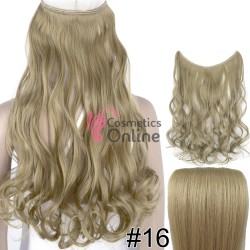 Extensie de par Flip-In, pe guta ondulata dubla de 55 cm cod MW800816 Blond Inchis Ash